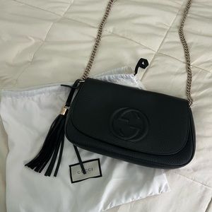 Gucci Soho Leather Flap Shoulder Bag